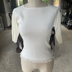 Elegant White 3/4 Sleeve Top